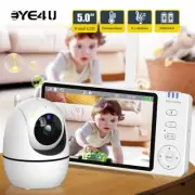 5 Inch Video Baby Monitor with Camera PTZ Zoom Security Surveillance Protection