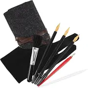 OHPHCALL Scratchboard Drawing Kit 1 Set of Drawing Brush Tools Scratch Painting Pens Carving Tool Brush Paper Art Set for Ages