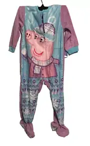 Peppa Pig Girls Footed Sleepsuit, 2T