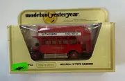 Matchbox Models of Yesteryear 1922 AEC S Type Omnibus Bus Made in England