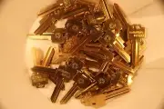 Lot of 45 Weiser / FALCON, Minute Key WR4, 6 point House Key Blanks YELLOW BRASS