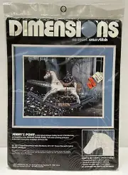 Dimensions No Count Cross Stitch Kit Unopened NIP Jenny's Pony Rocking Horse