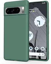 Silicone Cover for Google Pixel 8 Pro Case(2023), Silky-Soft Touch Rubber Cover Full Body Protection Anti-Fingerprint Dust-proof Shockproof Anti-Scratch for Google Pixel 8 Pro 5G Case Dark Green