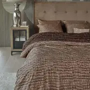 Bedding House Croco Brown Quilt Cover Set