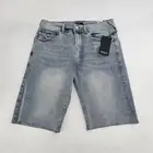 True Religion Ricky SN Flap Short Mens Sz 32 Light Breezy Wash Relaxed Straight