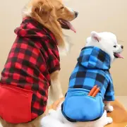 Reversible Plaid Dog Coat – Warm Waterproof Winter Jacket with Pocket & Zip