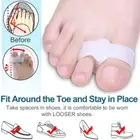 2PCS Silicone Foot Finger Toe Separator Hallux Valgus Corrector Feet Pain Re.Y1