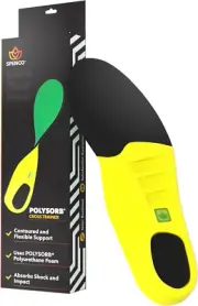 Polysorb Cross Trainer Athletic Cushioning Arch Support Shoe Insoles, Green, Wom