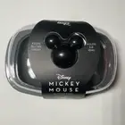 Disney Mickey Mouse Butter Dish Clear Lid & Grey Plastic Base 4.5x7x3.5in. New