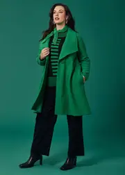 [TS] Taking Shape Morgan Boiled Wool Coat Size 16 in Jewel Green - Plus Size Women's Clothing Jewel Green