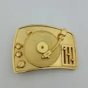 Rock Rebel GOLD Single Turntable Belt Buckle