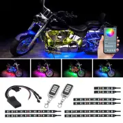 LEDGlow 8pc Bluetooth Million Color LED Motorcycle Light Kit w Smartphone App