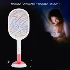 Electric Insect Racket USB Rechargeable Mosquito Bug Zapper Killer Trap Flys IDM