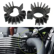 Black Exhaust Pipe Head Heat Sink Fixing Clips For Triumph Bonneville T120