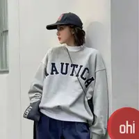 在飛比找蝦皮商城優惠-【ohi】NAUTICA logo 棉毛圈圓領大學T 厚磅寬