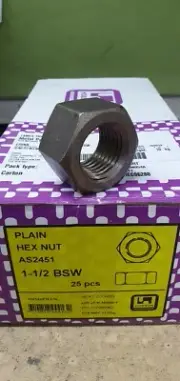 1-1/2" BSW Plain Nuts