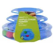 Triple Chase 3 Tier Tower Interactive Ball Toy for Cats and Kittens New