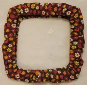 Floral Fabric 11x11 Grime Guard Cover For Q Snap Frame