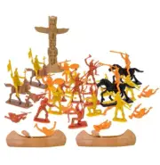 Original Gulliver Apache Fort Battle Vintage Indian Miniature Collectible 43 Pcs