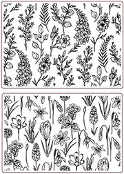 arriettycraft Flowers Background Stamps Rubber Clear Stamp/Seal Scrapbook/Photo Decorative Card Making Clear Stamp