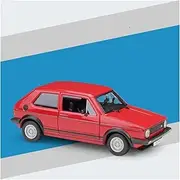 Scale Finished Model Car 1:24 Scale for Volkswagen Golf Mk1 1979 Alloy Diecast Car Model Miniature Replica Vehicle Collection Die-cast Vehicle(Red)