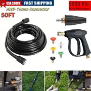 5800PIS High Pressure Washer Hose+turbine rotating nozzle+cleaning water gun kit