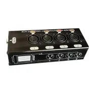 1Pc 4-Channel 3-Pin XLR Audio and over Cable Extender, DMX512 Extender 6666