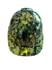 Hard Hat Ridgeline Hydro dipped Full Brim vented Custom Chrome Gold Insanity