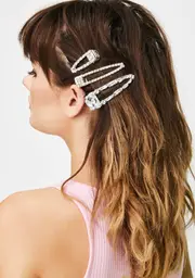 Everlasting Luster Rhinestone Hair Clips