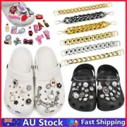 Shoes Charms Decor Chain Crystal Diamond Accessories For Croc Shoes & Wristband