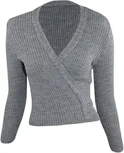 [Intermezzo] Elipor 6811 Girls' Ballet Wrap Jacket Long Sleeve Jersey Made in Spain