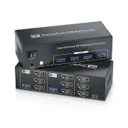 8K60Hz 4K120Hz Displayport KVM Switch 3 Monitors 2 Computers, USB 3.0 DP KVM ...