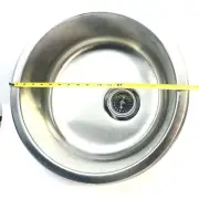 UNBRANDED 18IN/18G STAINLESS STEEL UNDERMOUNT SINGLE ROUND BOWL PREP SINK