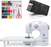 Mini Sewing Machine for Beginners (Includes Cover with Storage Pockets, Extension Table And Sewing supplies set) by Galadim GD-051-AU-A11