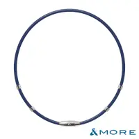在飛比找momo購物網優惠-【&MORE 愛迪莫】X5 特仕版鈦鍺項鍊(白鋼-海藍/健康