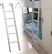 Bunk Ladder, One-Piece Heavy-Duty Steel Camper Bunk Ladder with Hooks and Foot Caps, Suitable for Home, Loft, Camper(5-Steps/160cm)