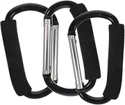 PEPLAYTAL 3Pcs Stroller Carabiner Hooks for Shopping Cart Durable Stroller Hanging Hangers Convenient Hooks for Strollers for Grocery Bags and Essentials