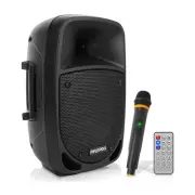 Portable 800 Watt Bluetooth PA System with 8 Inch Subwoofer and Microphone