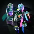 Dispersion Cube Light Spectrum Colorful Optical Glass Prism Cubes