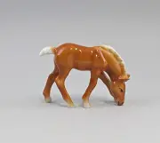 9942775-ds Porcelain Figurine Grazing Horse Foal Wagner&apel 12x8cm