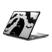 MacBook Pro 13-inch (M1 / M2 / Intel) Impact Case Black cat and bats - Halloween starry night
