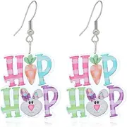 [RTY] Easter Earrings Funny Rabbit Carrot Drop Earrings Hip Hop Dangle Earrings Happy Easter Day Earrings for Women Girls