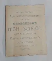 1892 Georgetown High School Commencement Graduation Program -Georgetown Ill