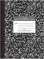 Roaring Spring 80 Sheets Plain Unruled Hard Cover Marble Composition Notebook, 10.25" x 7.875" 80 Sheets