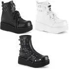 Pleaser Demonia 2 1/4" Pf Zip Front Ankle Boot Adult Women Shoes Boots Spr1X