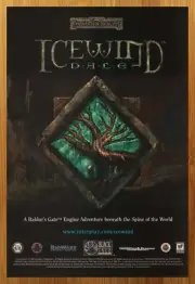 1999 Forgotten Realms Icewind Dale PC Print Ad/Poster Big Box Game Promo Art 90s