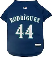 Pets First MLBPA Dog Jersey - Julio Rodríguez, Julio Yarnel Rodríguez Jr, J-Rod #44 Pet Jersey - MLB Seattle Mariners Mesh Players Cat Jersey, Medium