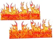 D&D Wall of Fire Miniature (Set of 8) Spell Effects Flame Terrain for Dungeons and Dragons, Pathfinder and Other Tabletop RPG
