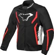 Macna Grisco Motorcycle Textile Jacket, black-white-red, Size 2XL for Men Black White Red