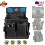 Professional Black Electricians Tool Pouch - 1680 Denier Fabric, 20 Pockets